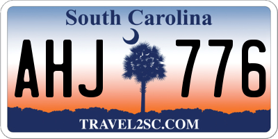 SC license plate AHJ776