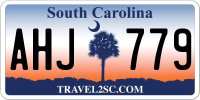 SC license plate AHJ779