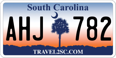 SC license plate AHJ782