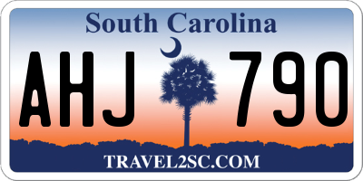 SC license plate AHJ790