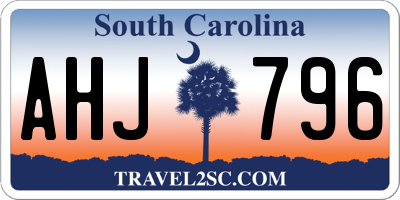 SC license plate AHJ796
