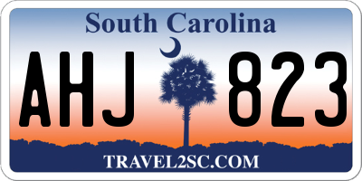 SC license plate AHJ823