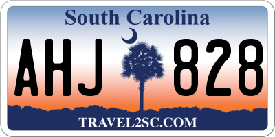 SC license plate AHJ828