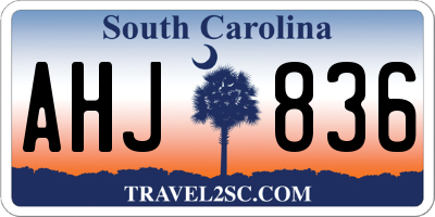 SC license plate AHJ836