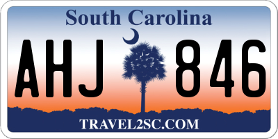 SC license plate AHJ846