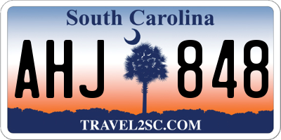 SC license plate AHJ848