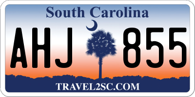 SC license plate AHJ855