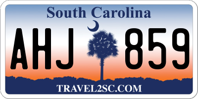 SC license plate AHJ859