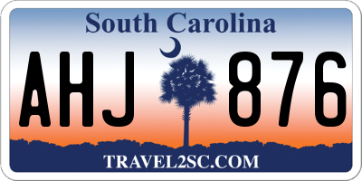 SC license plate AHJ876