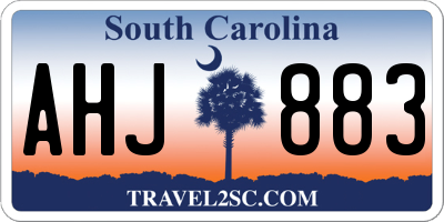 SC license plate AHJ883