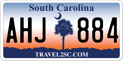 SC license plate AHJ884