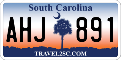 SC license plate AHJ891