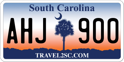 SC license plate AHJ900