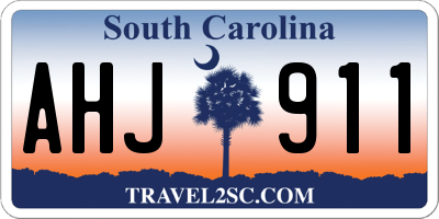 SC license plate AHJ911