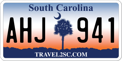 SC license plate AHJ941