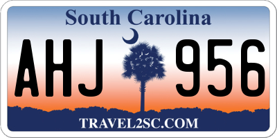 SC license plate AHJ956