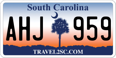 SC license plate AHJ959