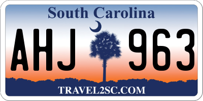 SC license plate AHJ963