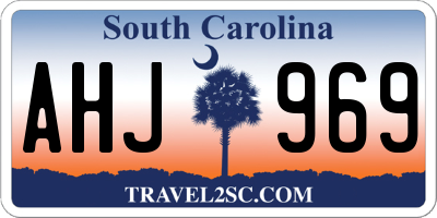 SC license plate AHJ969