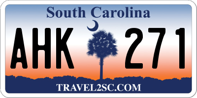 SC license plate AHK271
