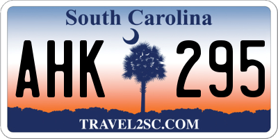 SC license plate AHK295