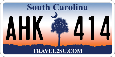 SC license plate AHK414