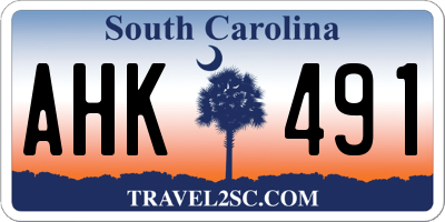 SC license plate AHK491