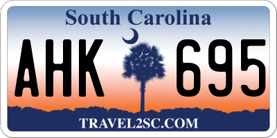 SC license plate AHK695
