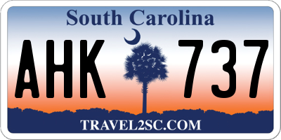 SC license plate AHK737
