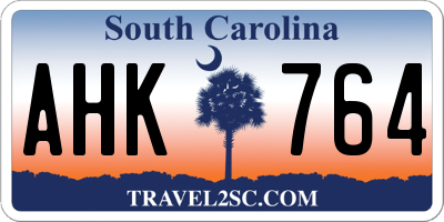 SC license plate AHK764