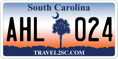 SC license plate AHL024