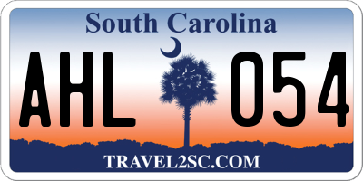 SC license plate AHL054