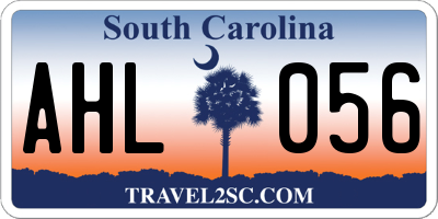 SC license plate AHL056