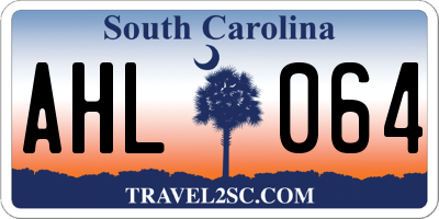 SC license plate AHL064