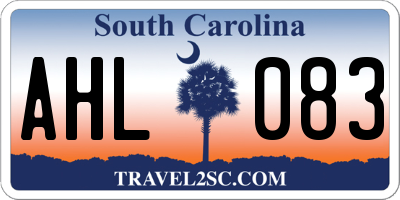 SC license plate AHL083