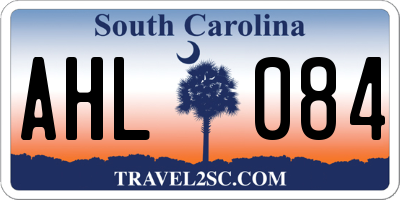 SC license plate AHL084