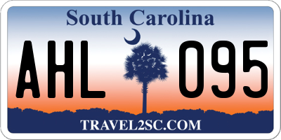 SC license plate AHL095