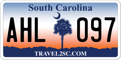 SC license plate AHL097