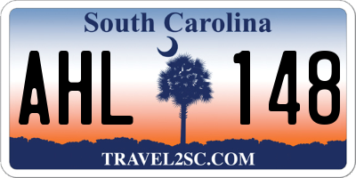 SC license plate AHL148