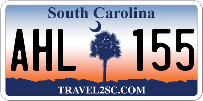 SC license plate AHL155