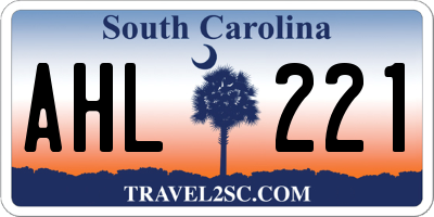 SC license plate AHL221