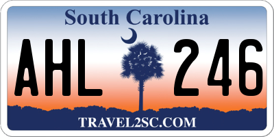 SC license plate AHL246