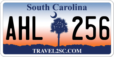 SC license plate AHL256