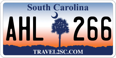 SC license plate AHL266