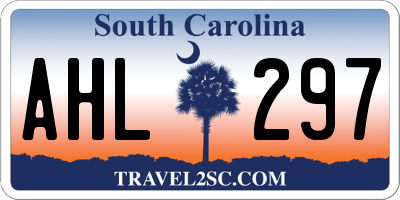 SC license plate AHL297