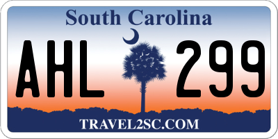 SC license plate AHL299