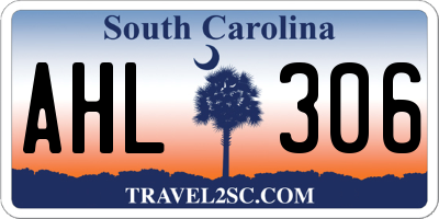 SC license plate AHL306
