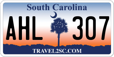 SC license plate AHL307