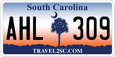 SC license plate AHL309