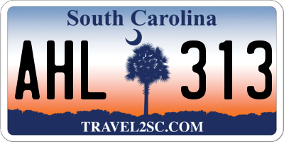 SC license plate AHL313